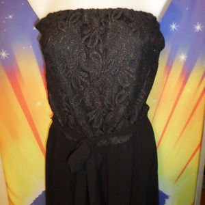 Heart Soul Black & Gold JumpSuit Size Medium